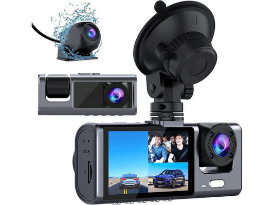 FleetShield 3-Channel Dash Cam (2K Front + Interior Infrared + Rear) - view 2