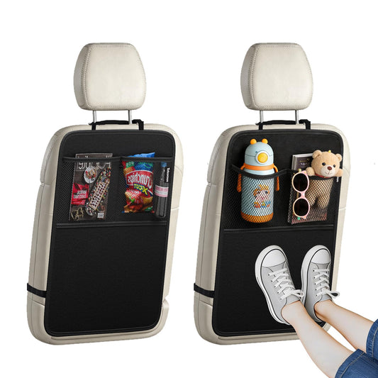 Waterproof Backseat Spill and Kick Mat Set - organizer view
