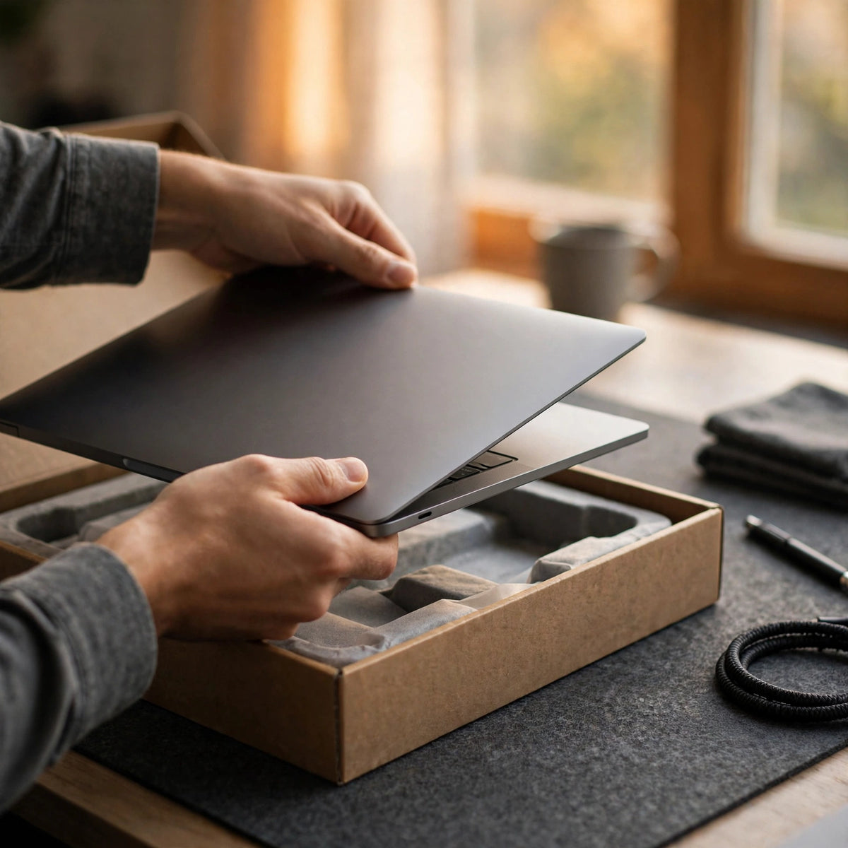 Laptop setup service